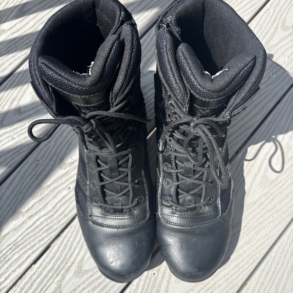 Thorogood Deuce Tactical Boots Men's Sz 14 W Black Z-Trak 8" Waterproof Side Zip - Picture 9 of 13